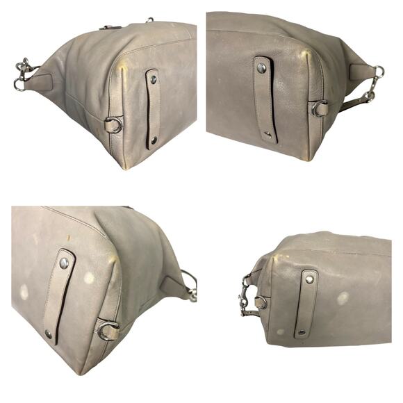 Coach Madison Sabrina Satchel Bag Gray Leather Handbag Purse Strap Large 12949 - Picture 13 of 13